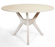 طاولة طعام كونكت دائرية بسطح من قشرة خشب البلوط