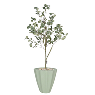 Artificial Eucalyptus Tree in Terrazzo Planter