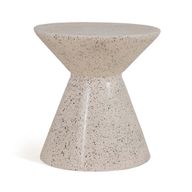 طاولة مانتا الجانبية – طاولة مستديرة عصرية من الألياف الزجاجية