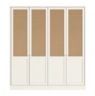 Glow Lacquered Hinged Cane Wardrobe
