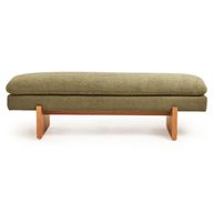 Lanso Bench - Silver Sands - Upholstered With Wooden Base