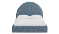 Echo Bed With Plain Arched Upholstered Headboard