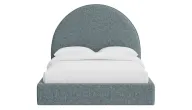 Echo Bed With Plain Arched Upholstered Headboard