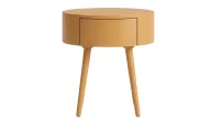 Maple Night Table - Round Design - Sturdy Wood