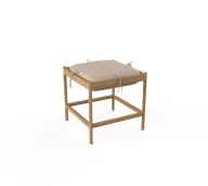 Crab Ottoman - Beech Wood & Linen