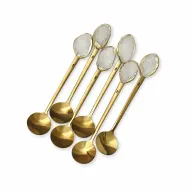 White Gold Stainless Steel Teaspoons – Set of 6