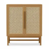 Sidra Cane Cabinet With Sturdy Wooden Structure