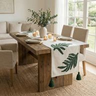 مفرش طاولة جولدن ليف المصنوع يدويًا