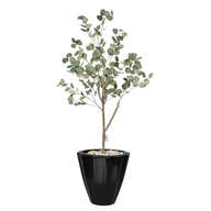 Artificial Eucalyptus Tree in Terrazzo Planter