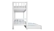 Beech Bunk Bed With Vertical Rails And Pull-Out Bed
