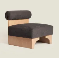 Marcella  - Statement Chair With Wooden Base