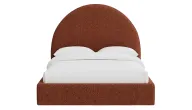 Echo Bed With Plain Arched Upholstered Headboard