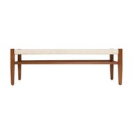 Fernando Woven Bench – Boho-Chic with Solid Beech Frame