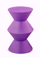 طاولة كورا الجانبية بتصميم زجزاجي – قطعة ديكور من الألياف الزجاجية