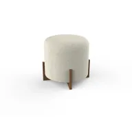 Shine Ottoman - Beech Wood & Linen