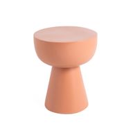 طاولة زوي الجانبية – طاولة مستديرة عصرية من الألياف الزجاجية