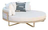 Aluminum Round Day Bed With Durable Outdoor Fabric