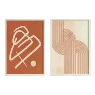 Dafaa Abstract Burnt Orange Wall Art Set – 2 Pieces