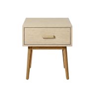 Alba Bedside Table With 1 Drawer & Slanted Legs