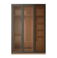 دولاب  بيلا بابواب زجاج و معدن اسود