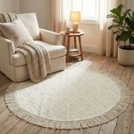 Geo Weave Round Kilim Floormat CL-005