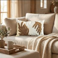 Golden Leaf Tufted Cushion CL-29