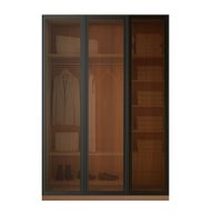 دولاب  بيلا بابواب زجاج و معدن اسود