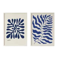 Mawj Abstract Cobalt Blue Wall Art Set – 2 Pieces