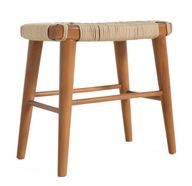 Fernando Stool – Handwoven Seat with Durable Wooden Frame