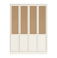 Glow Lacquered Hinged Cane Wardrobe