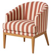Duetto Upholstered Armchair With Counter Wood Frame