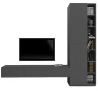 Timeless TV Unit With Integrated Bookshelf and Storage