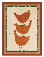 لوحة لدجاج مطبوعة