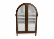 Mabel Solid Oak Cabinet With Glass Doors