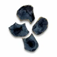 Agate Coasters with Gold Edges – Set of 4