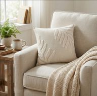 Golden Leaf Tufted Cushion CL-29