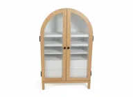 Mabel Solid Oak Cabinet With Glass Doors