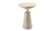 Nicole Side Table - Wooden Veneer With Brass Connection