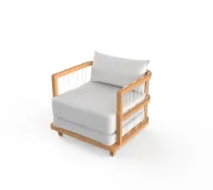 Fresca Armchair – Natural Wood Accent Chair