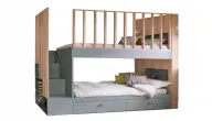 Bunk Bed With 2 Drawers - Back Shelf and Ladder