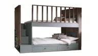 Bunk Bed With 2 Drawers - Back Shelf and Ladder
