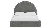 Echo Bed With Plain Arched Upholstered Headboard