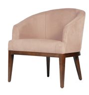 Duetto Upholstered Armchair With Counter Wood Frame