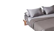 Grey Duvet Cover - Double Piping - Sateen - King