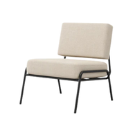 كرسي بذراعين ميلتون بهيكل معدني – بمقعد ومسند ظهر منجدين