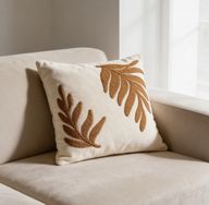 Golden Leaf Tufted Cushion CL-29