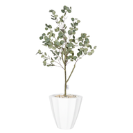 Artificial Eucalyptus Tree in Terrazzo Planter