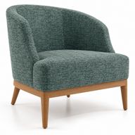 Grace Armchair With Oak Wood Legs & Upholstered Body