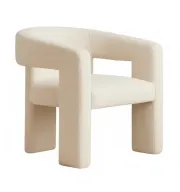 Boucle Fully Upholstered Chair