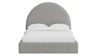 Echo Bed With Plain Arched Upholstered Headboard